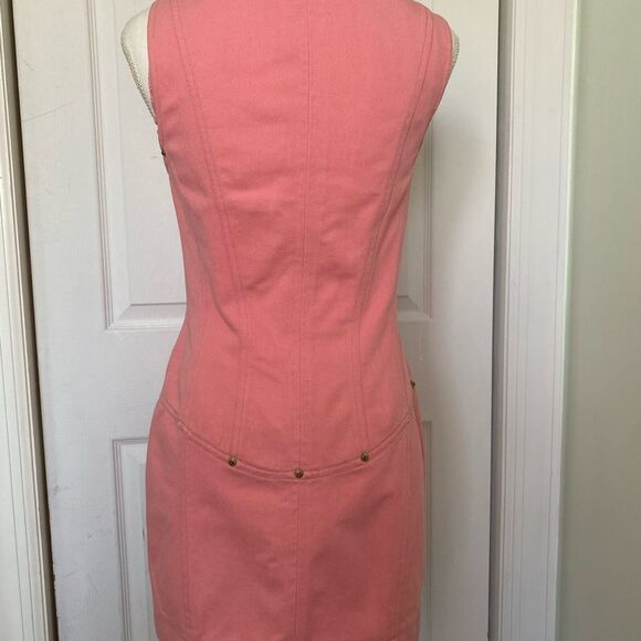 90s Anne Klein Sample Dress Bubble Gum Pink Dress - Picture 3 of 13